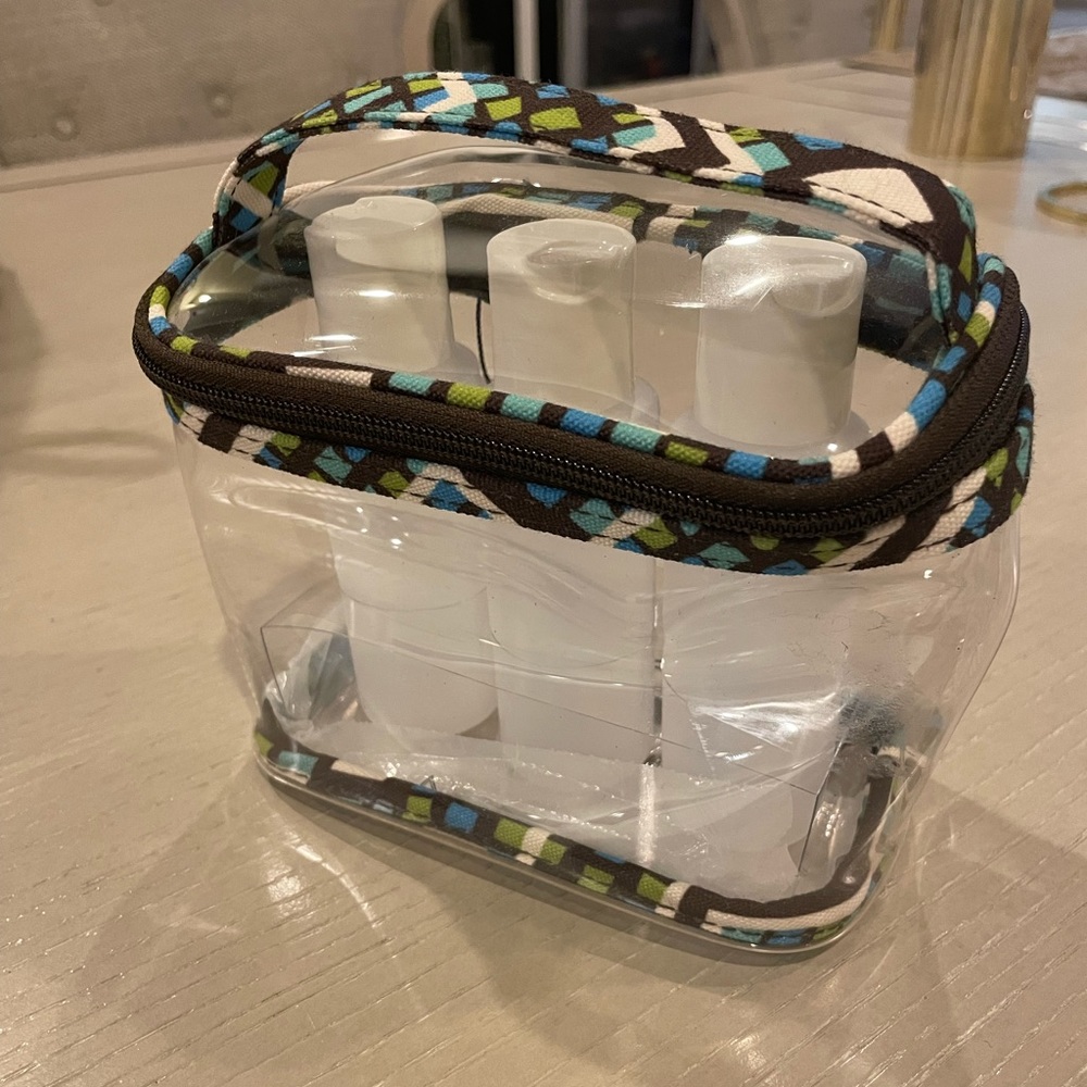Vineyard Vines mini tote / storage bag with 3 containers!